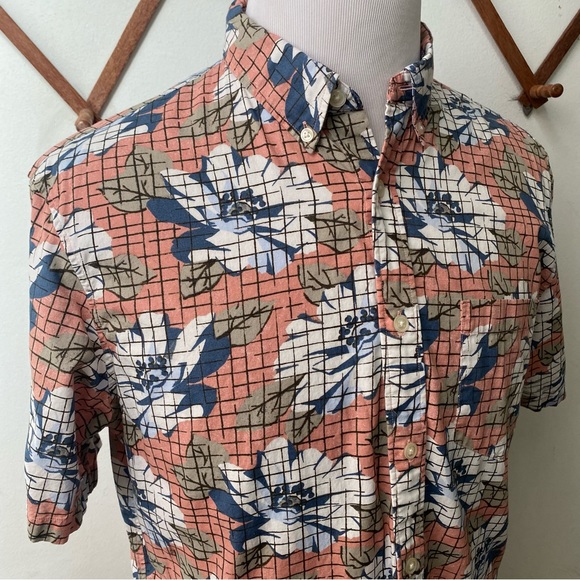Club Monaco Grid Floral Button Up Shirt - Picture 5 of 13